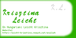 krisztina leicht business card